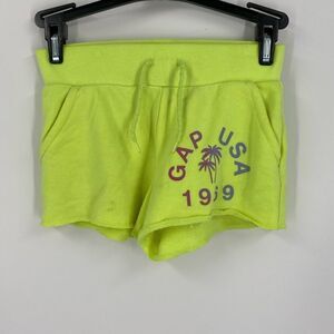 GAP Kids Girls Neon Green Pull On Shorts size M